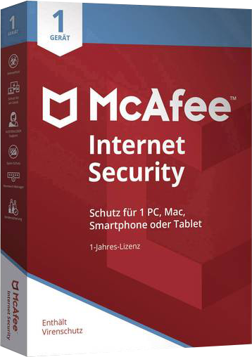 McAfee İnternet Security Güncel sürüm 10 Cihaz 1 Yıl
